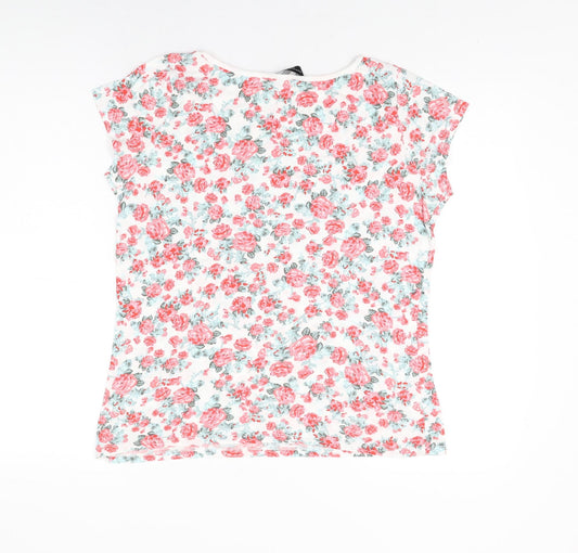 Womens UK Size 16 Dorothy Perkins White Basic T-Shirt