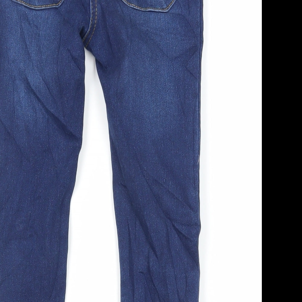 Nutmeg Girls Blue Cotton Jegging Jeans Size 5-6 Years Regular - Elasticated Waist