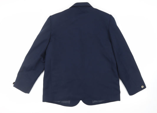 C&A Womens Blue Jacket Blazer Size 16 Button - Vintage