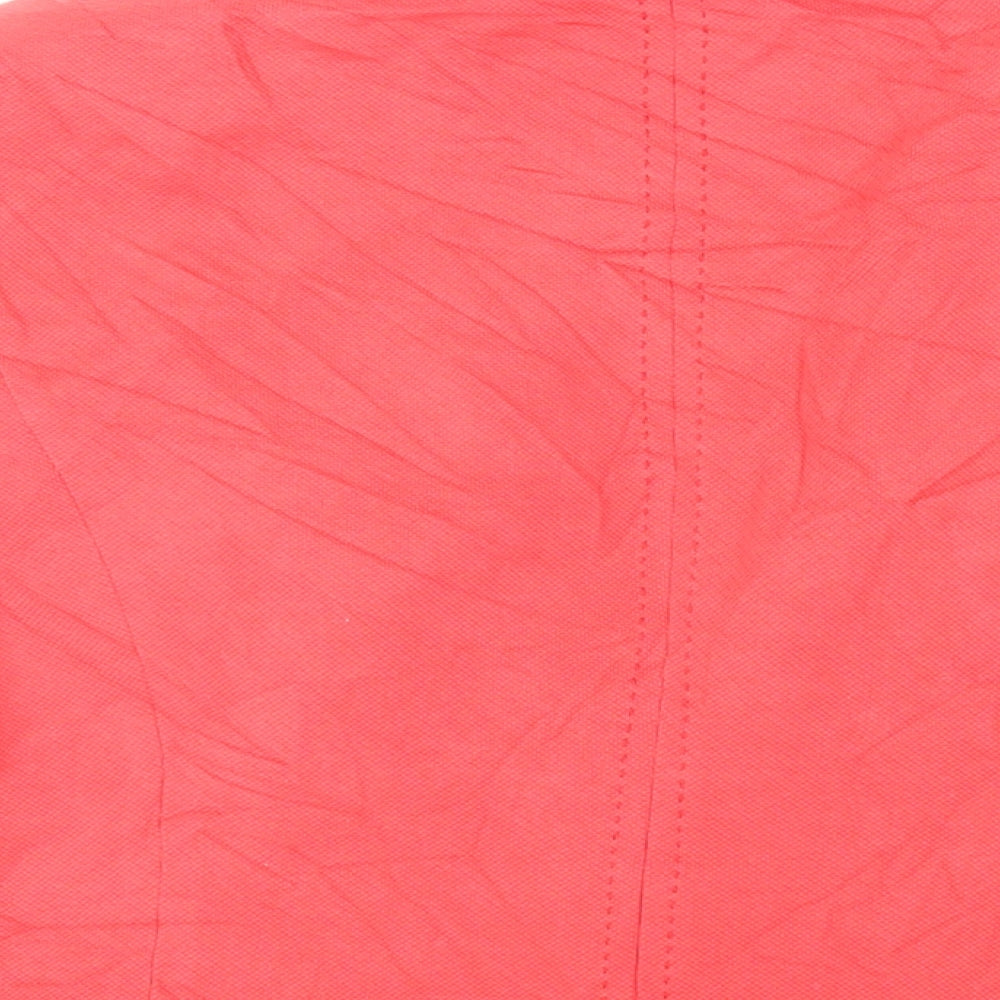 Brand and care label for Autograph women’s red jacket blazer, size UK 16, button