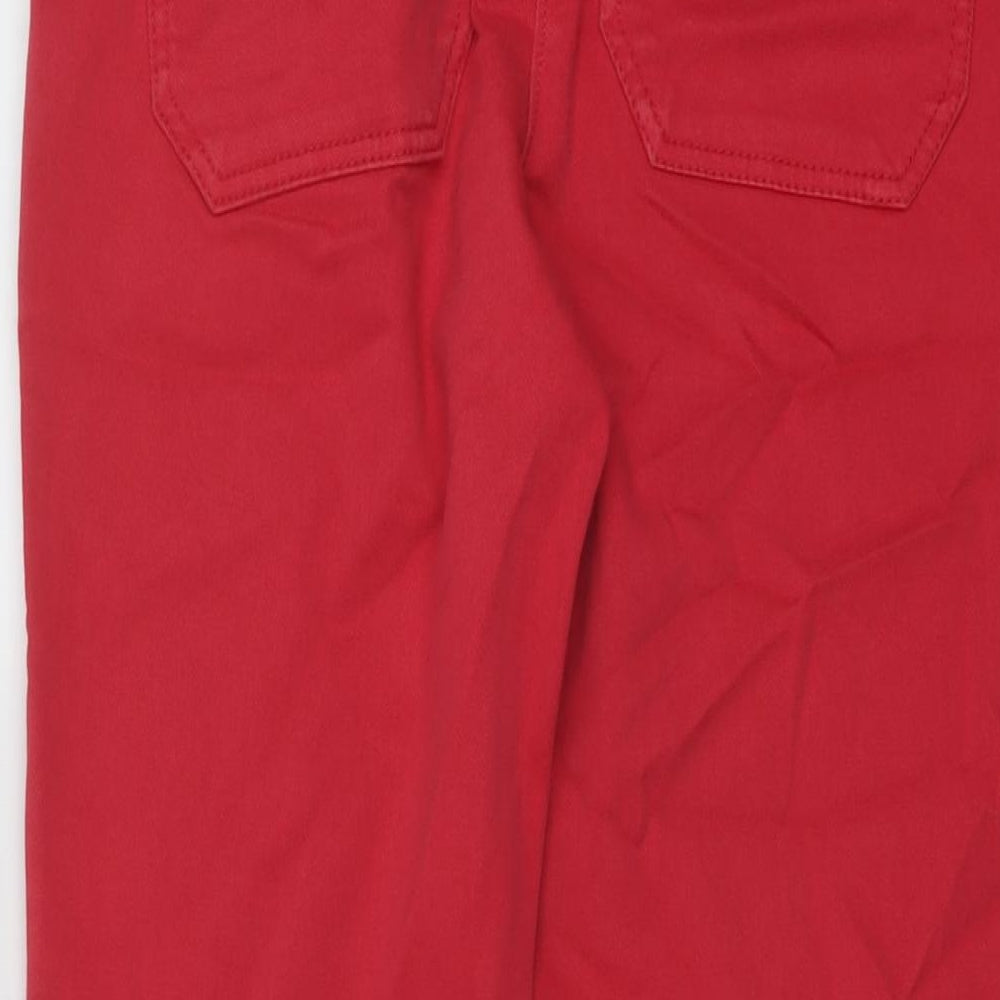 NEXT Womens Pink Cotton Straight Jeans Size 10 L26 in Regular Button