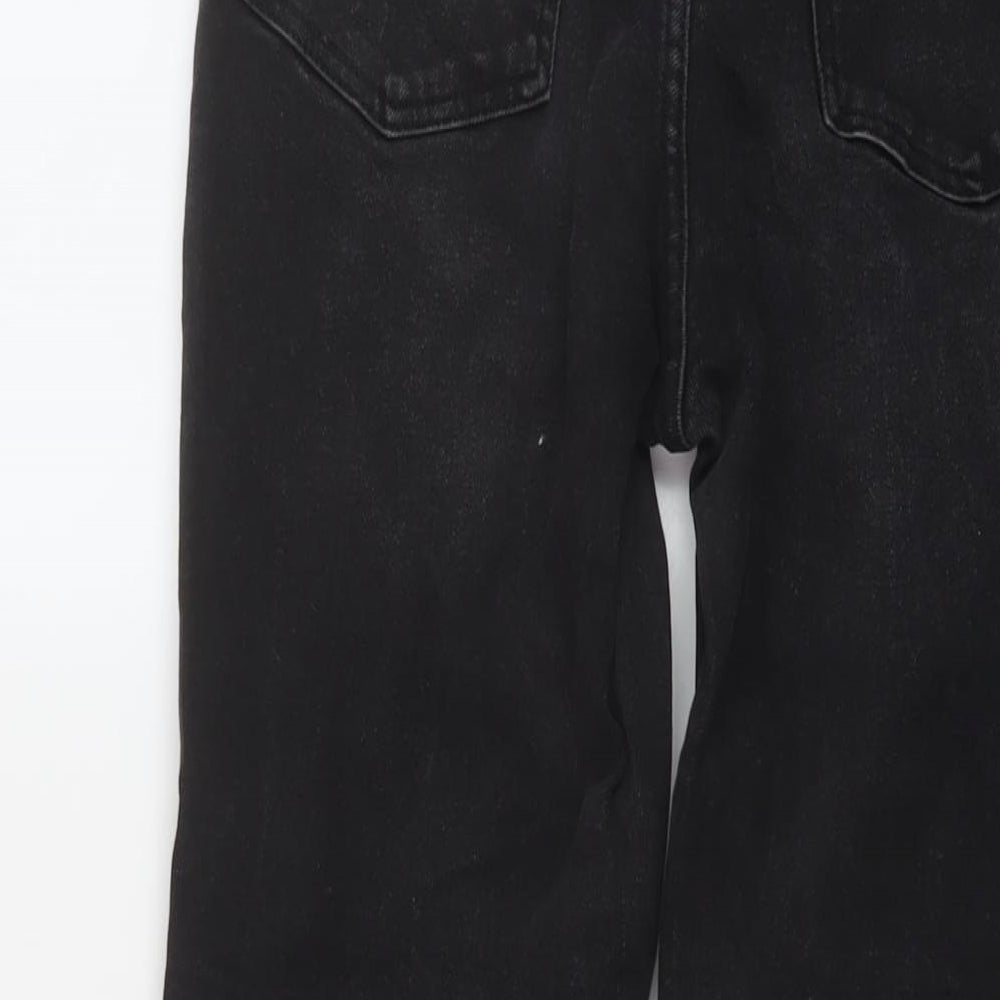 Womens UK Size 10 Cropp Regular Fit Mom Black Jeans