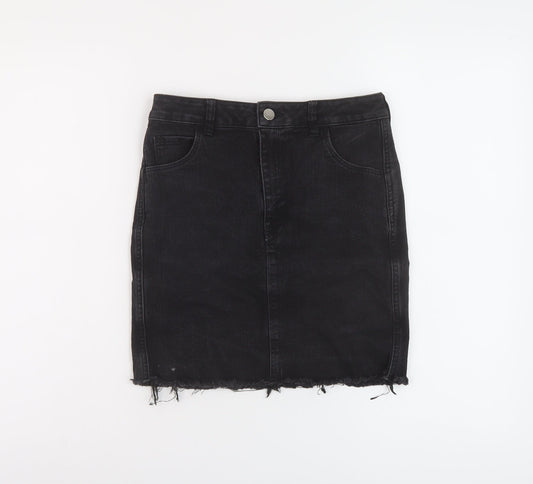 Womens UK Size 8 H&M Mini Denim Skirt