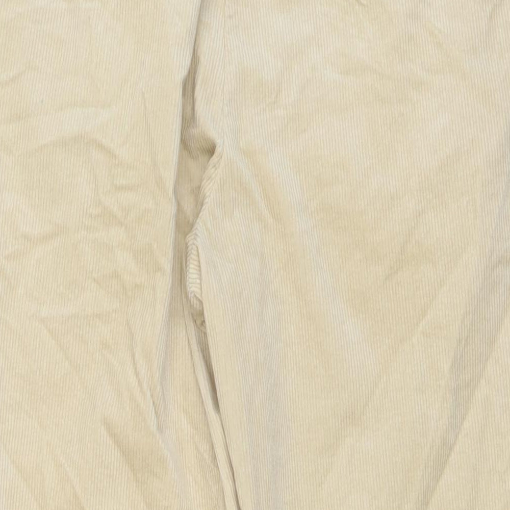 Womens UK Size M Zara Regular Fit Beige Trousers