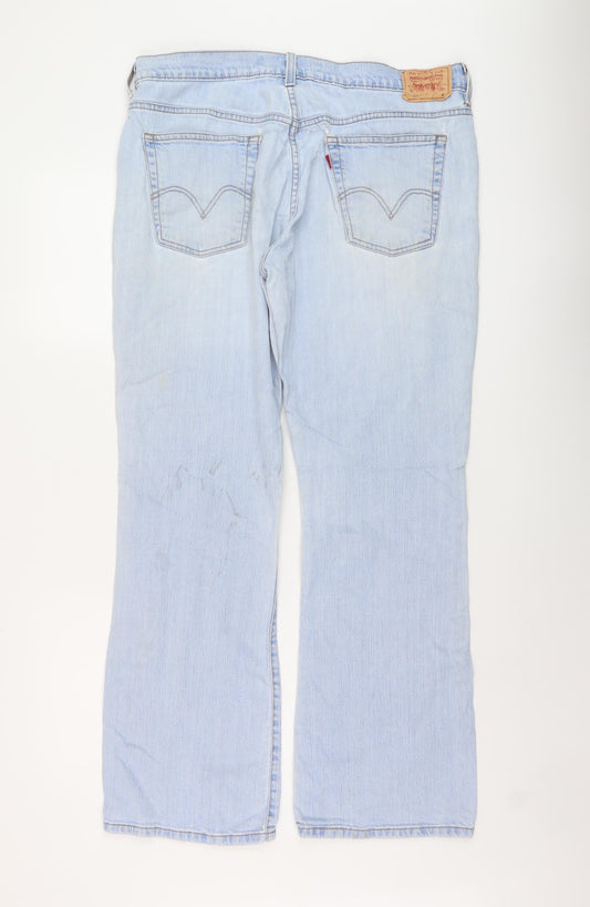 Levi's Womens Black Cotton Bootcut Jeans Size 34 in L31 in Regular Button