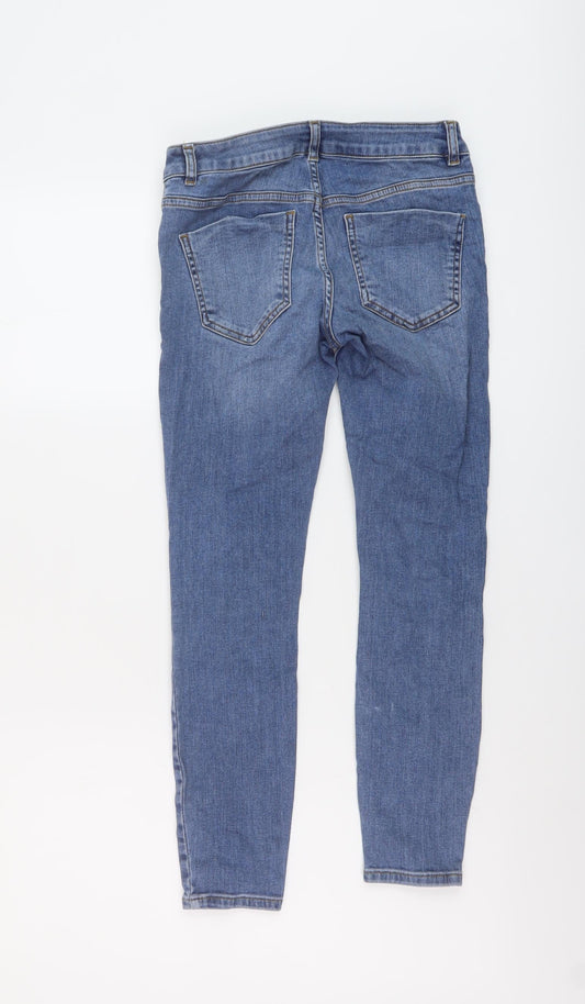 ASOS Womens Blue Cotton Skinny Jeans Size 25 in L25 in Regular Button