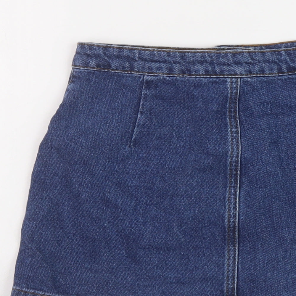 Womens UK Size 6 Topshop Mini Denim Skirt