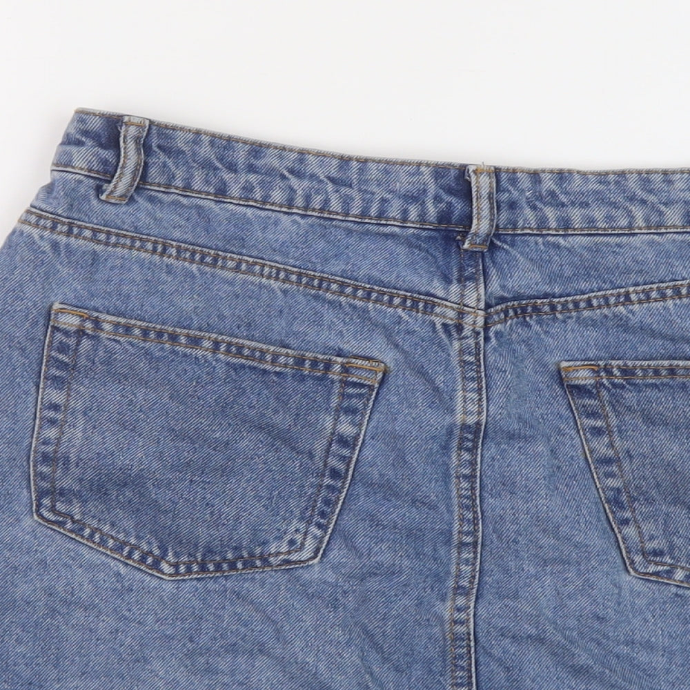 Womens UK Size 12 Denim & Co. Mini Denim Skirt