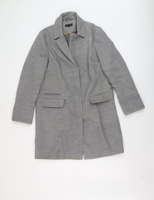 Womens UK Size 8 Topshop Grey Overcoat