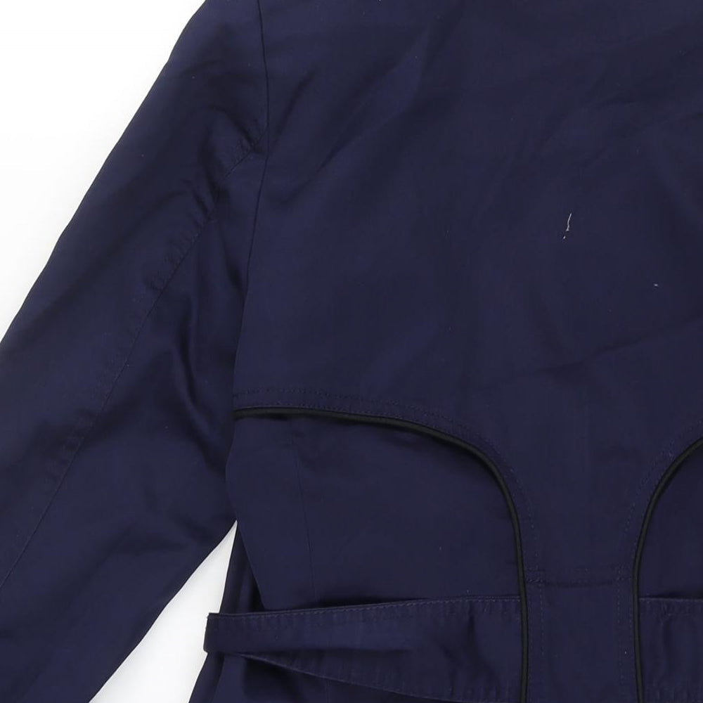 Womens UK Size 10 H&M Blue Trench Coat