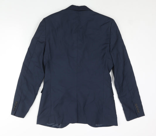 Mens UK Size 36 Topman Regular Blue Suit Jacket