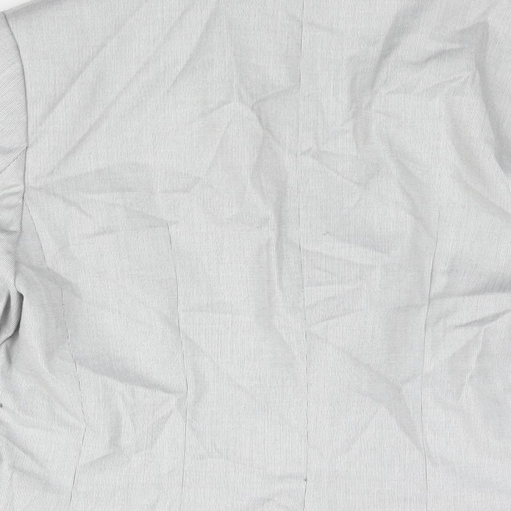 H&M Womens Grey Polyester Jacket Suit Jacket Size 10