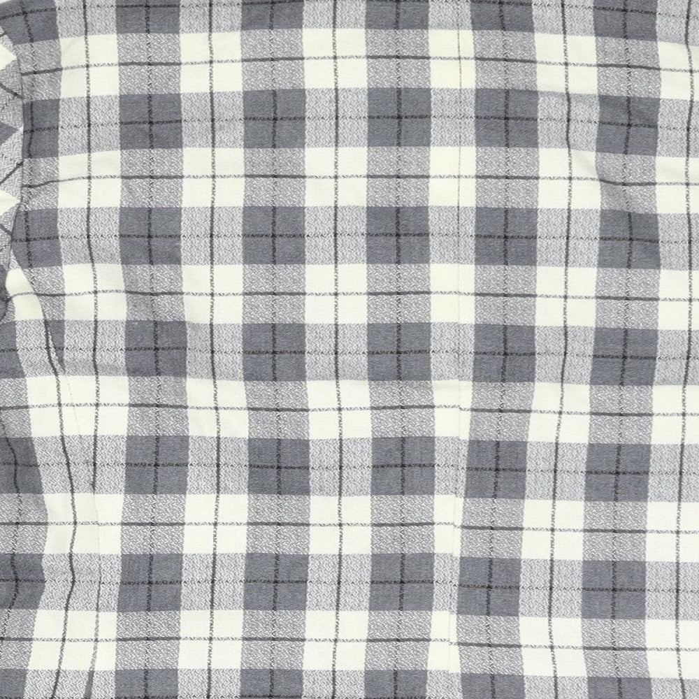 First Avenue Womens Grey Check Jacket Size 14 Button - Velvet Collar