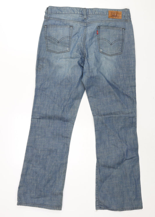Levi's Womens Blue Cotton Bootcut Jeans Size 31 in L30 in Regular Zip - Starched