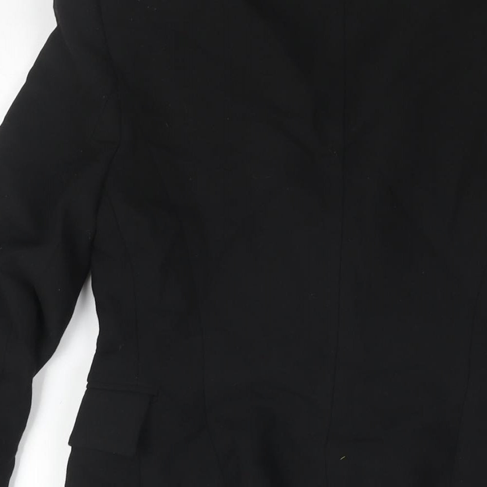 Zara Womens Black Polyester Jacket Suit Jacket Size XS