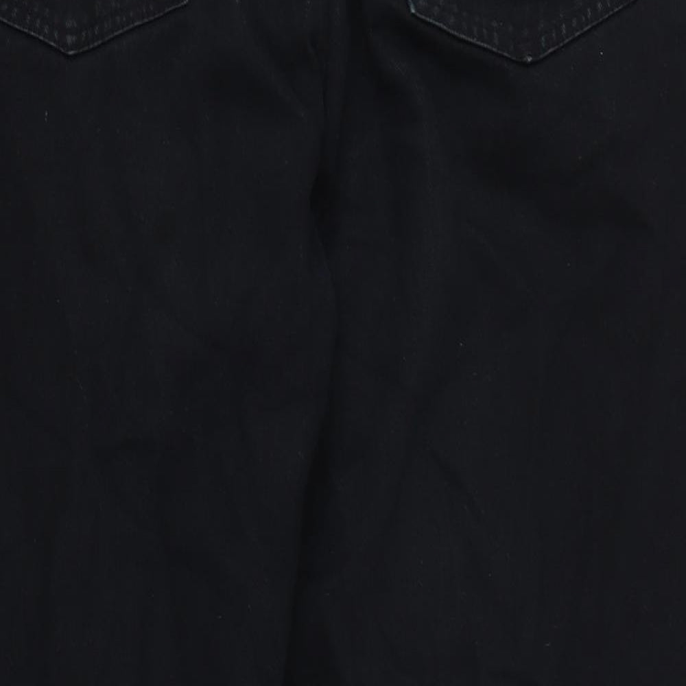 C2 Jeans Mens Black Cotton Straight Jeans Size 33 in L28 in Regular Zip