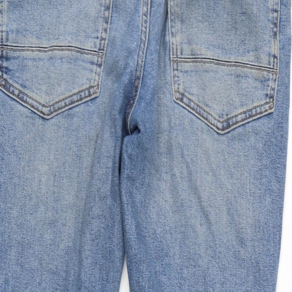 Marks and Spencer Womens Blue Cotton Blend Skinny Jeans Size 30 in L28.5 in Regular Zip