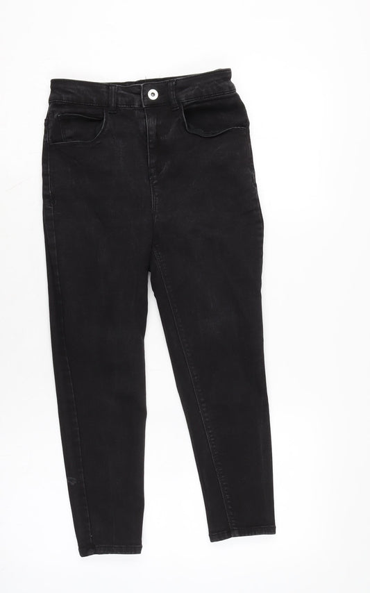 Collusion Womens Black Cotton Blend Skinny Jeans Size 8 L20 in Regular Zip