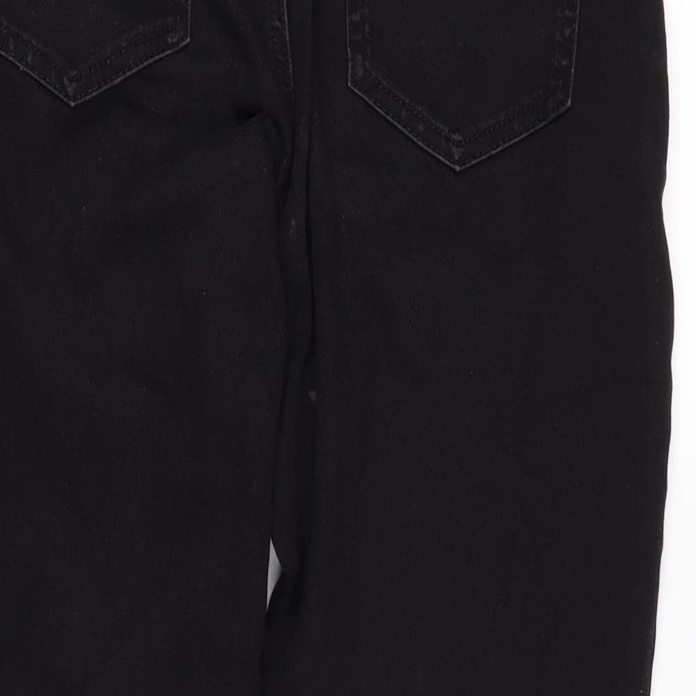 Style&co. Womens Black Cotton Blend Straight Jeans Size 10 L27 in Regular Zip