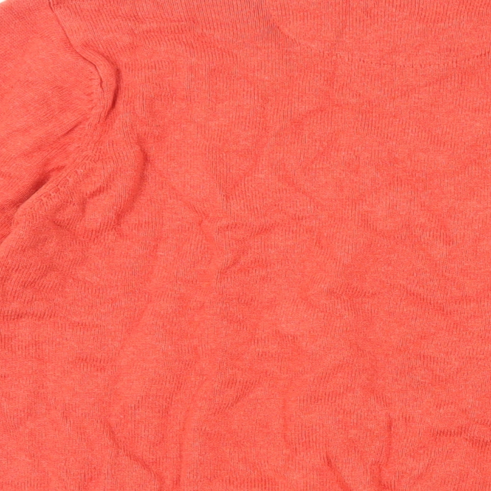 Mens UK Size M Marks and Spencer Orange Pullover Jumper
