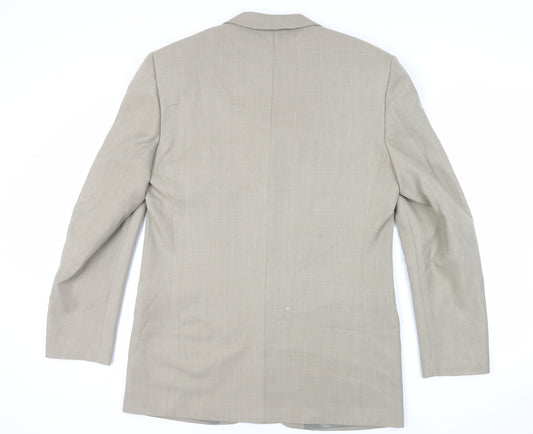 Mens UK Size 42 Greenwoods Regular Beige Suit Jacket