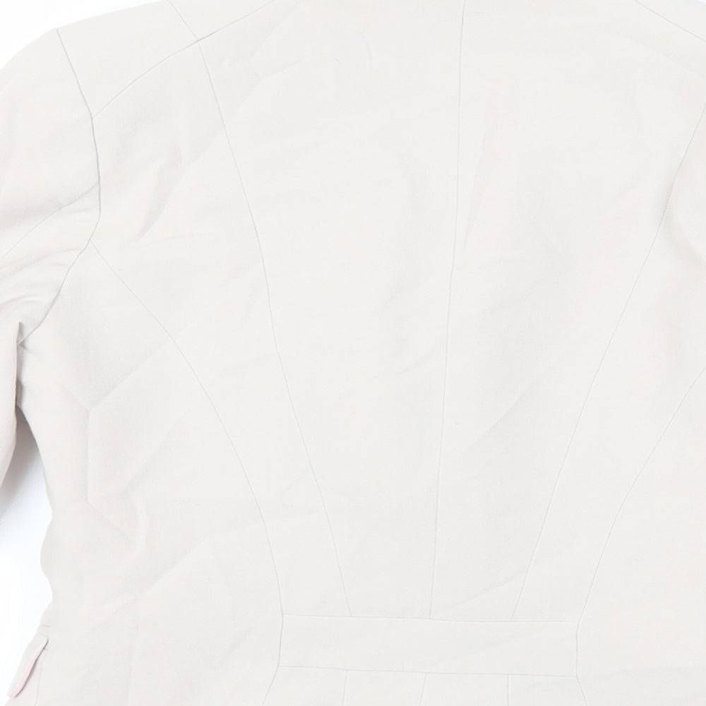 H&M Womens Beige Jacket Blazer Size 8 Button