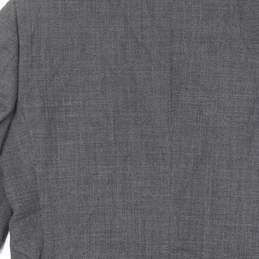 Brand and care label for Autograph men’s grey wool jacket suit jacket, size 38, regular