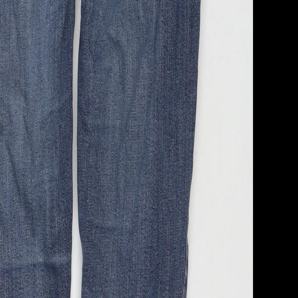 The White Company Womens Blue Cotton Skinny Jeans Size 8 L31 in Regular Zip