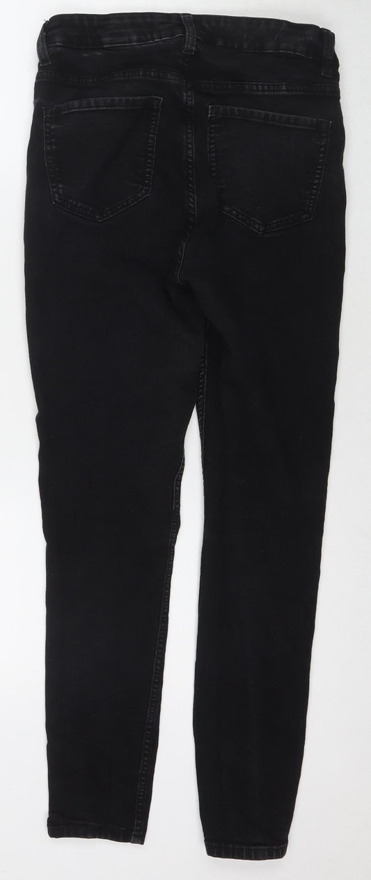 Marks and Spencer Womens Blue Cotton Skinny Jeans Size 10 L27 in Regular Zip