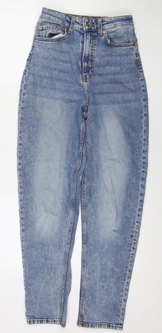 Womens UK Size 6 Divided by H&M Regular Fit Mom Blue Jeans