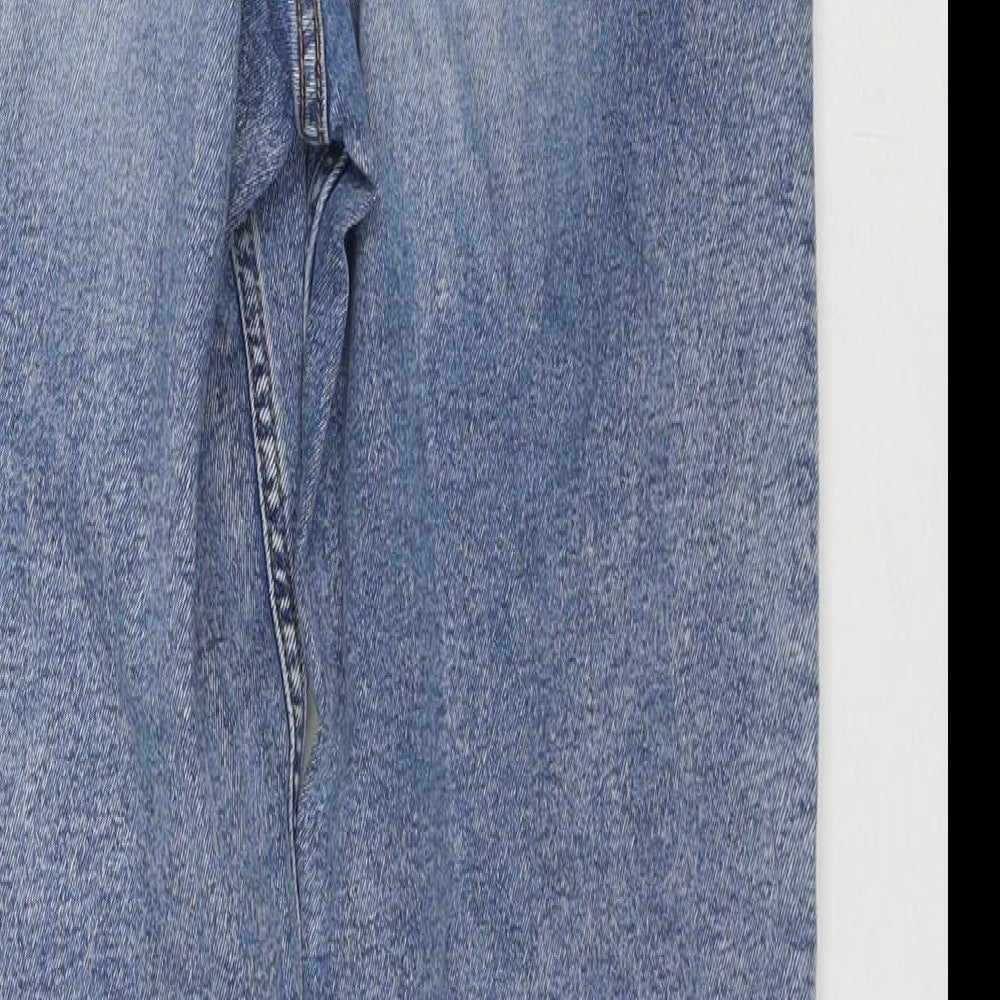 Divided by H&M Womens Blue Cotton Mom Jeans Size 6 L28 in Regular Zip