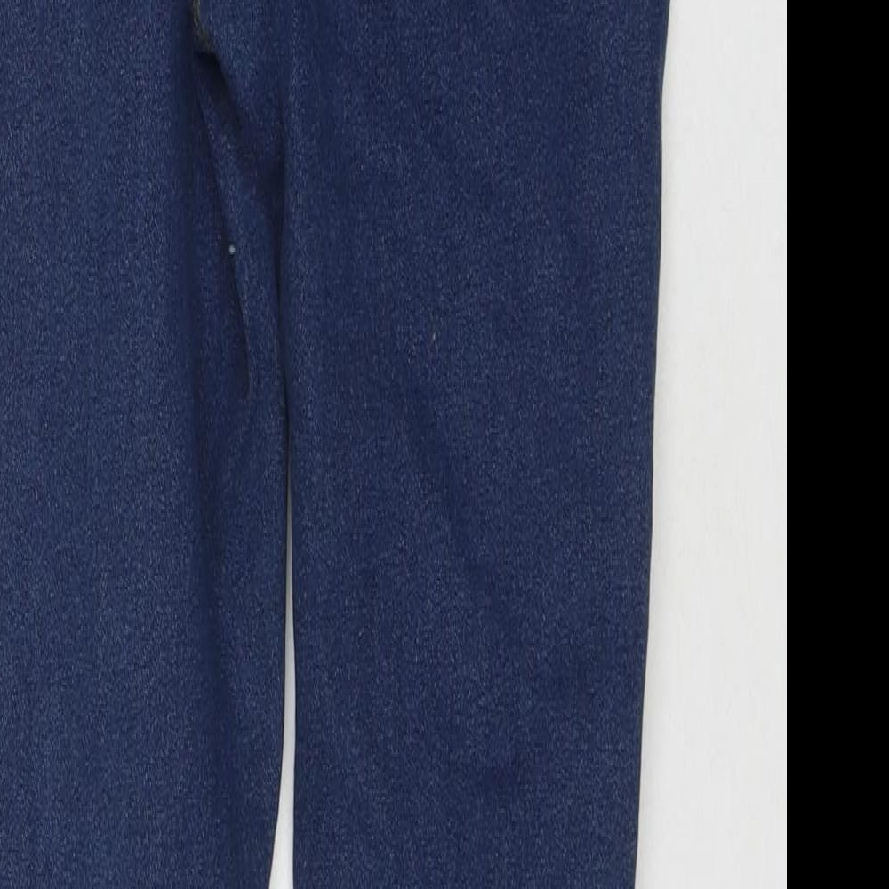 Boohoo Womens Blue Cotton Skinny Jeans Size 10 L29 in Regular Zip