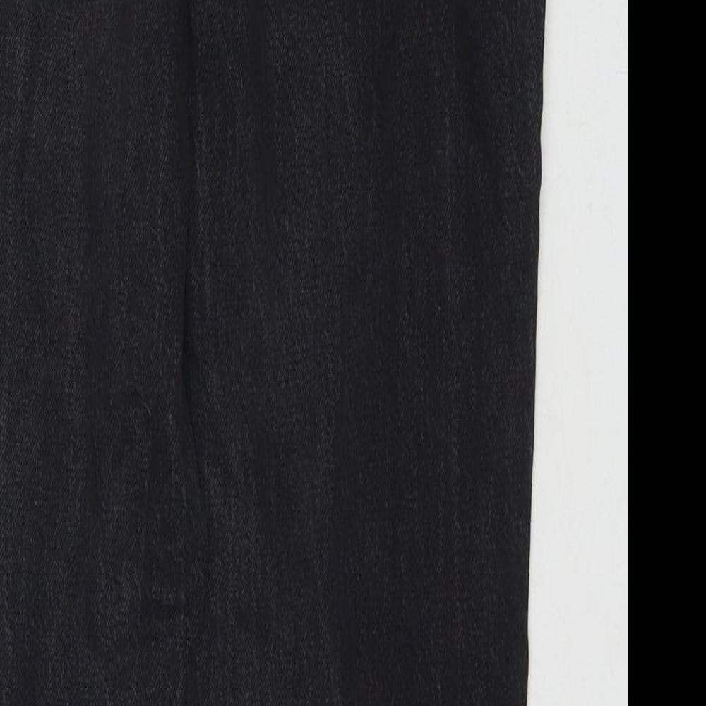 Zara Womens Black Cotton Mom Jeans Size 6 L27 in Regular Zip