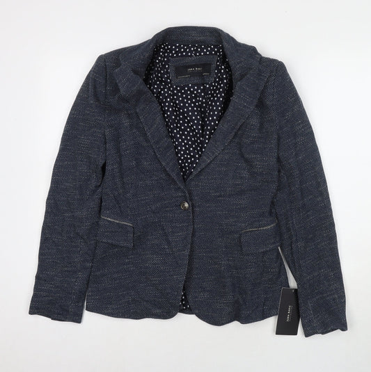 Womens UK Size M Zara Blue Jacket