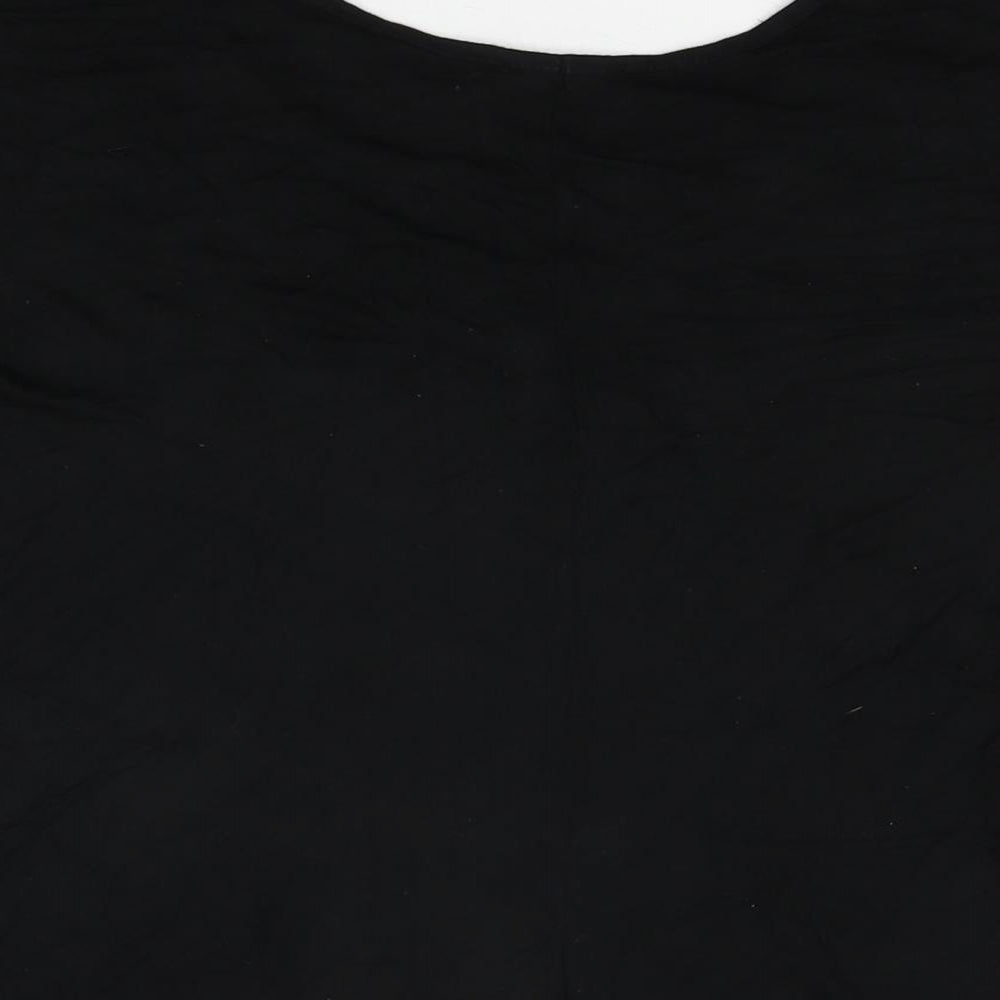 Womens UK Size 18 Love Yours Black Basic T-Shirt