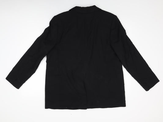Marks and Spencer Womens Black Polyester Jacket Suit Jacket Size 16