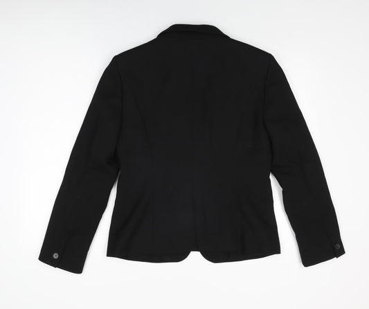 NEXT Womens Black Polyester Jacket Suit Jacket Size 14