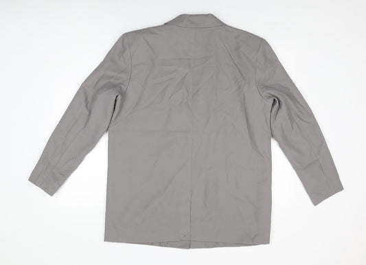 Noisy may Womens Grey Jacket Blazer Size M Button