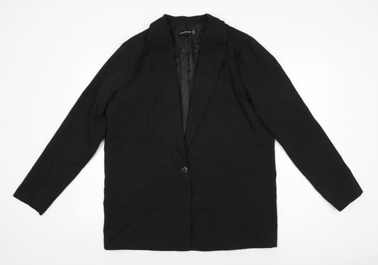 Womens UK Size 12 PRETTYLITTLETHING Black Jacket