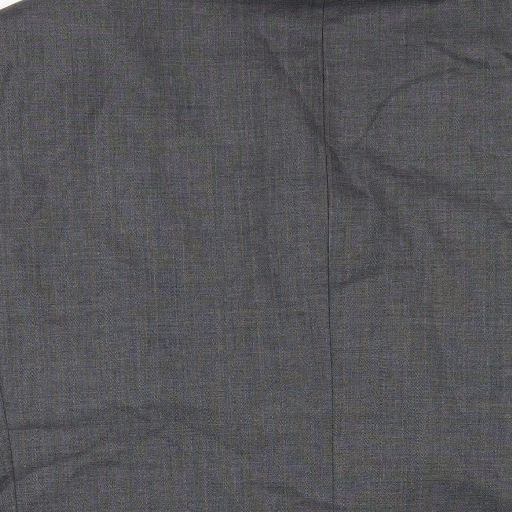 Austin Reed Mens Grey Wool Jacket Blazer Size 46 Regular