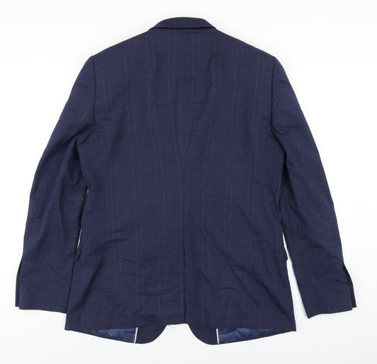 Mens UK Size 42 Burton Regular Blue Suit Jacket