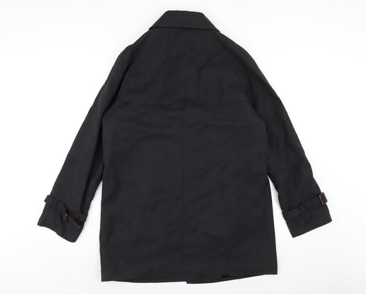 Womens UK Size 10 David Barry Black Trench Coat