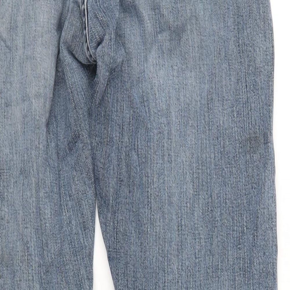 Eddie Bauer Mens Blue Cotton Straight Jeans Size 33 in L34 in Regular Zip