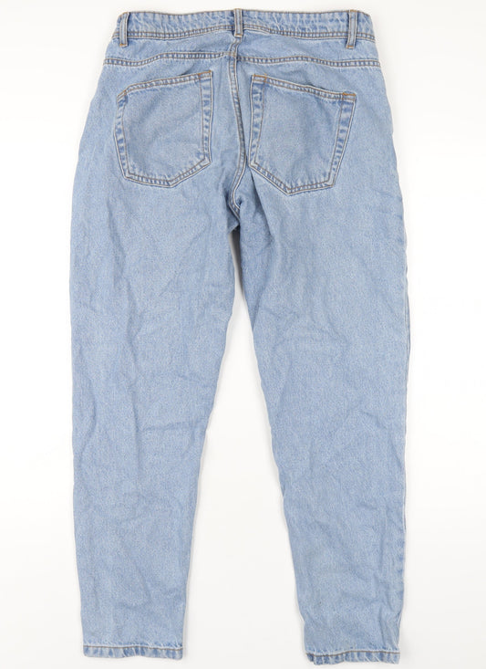 Don't Think Twice Womens Blue Cotton Mom Jeans Size 32 in L32 in Regular Zip
