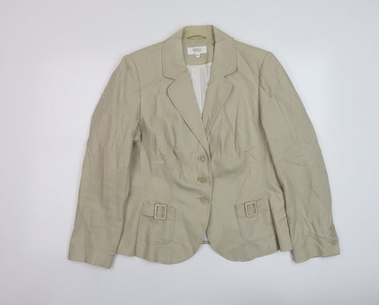 Womens UK Size 16 Marks and Spencer Beige Jacket