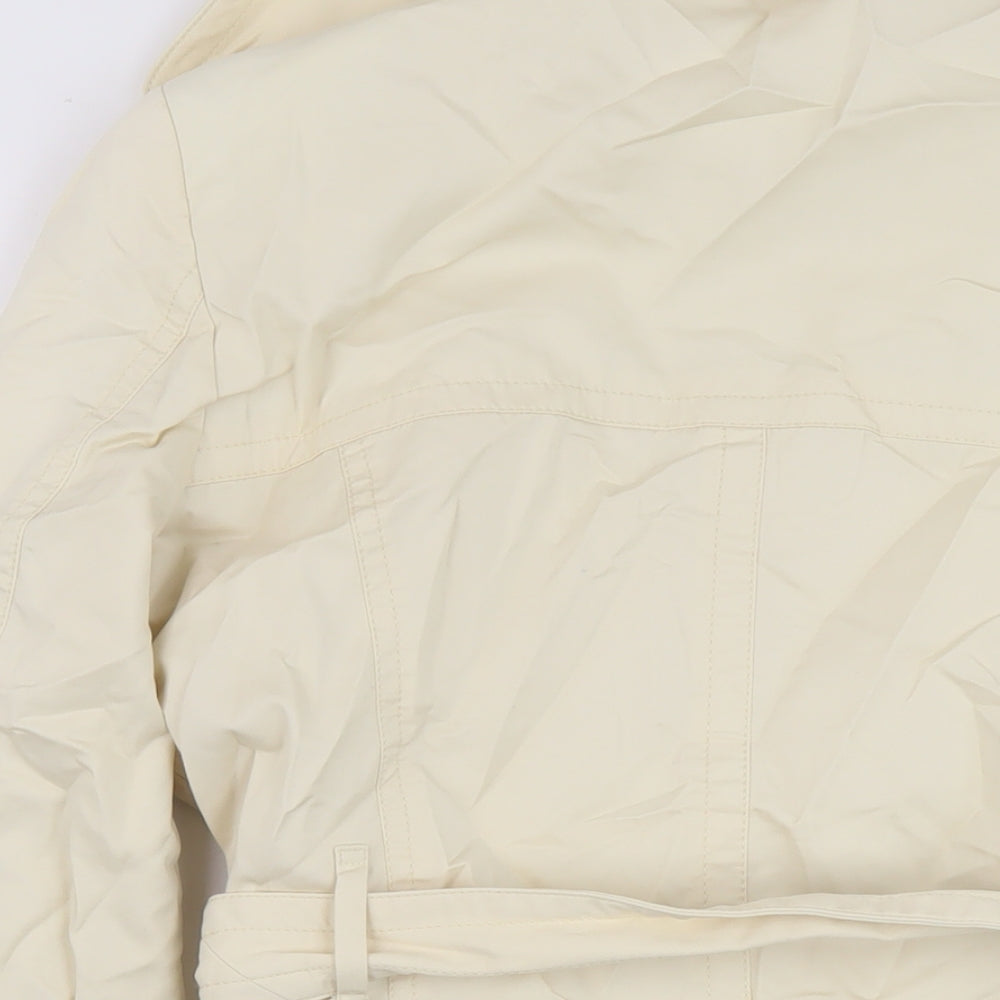 Brand and care label for Autograph women’s beige jacket, size UK 14, button