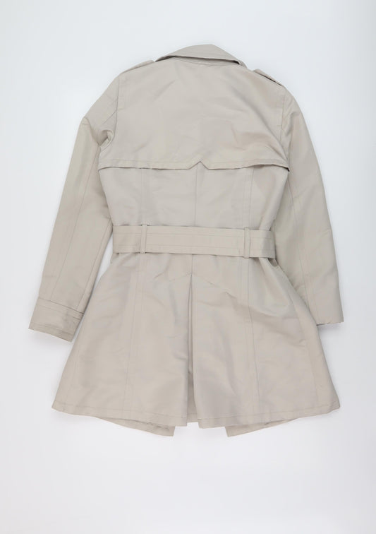 Womens UK Size S Mango Beige Overcoat
