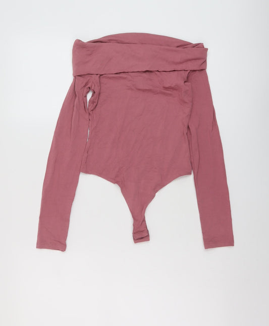Womens UK Size 6 ASOS One-Piece Pink Bodysuit