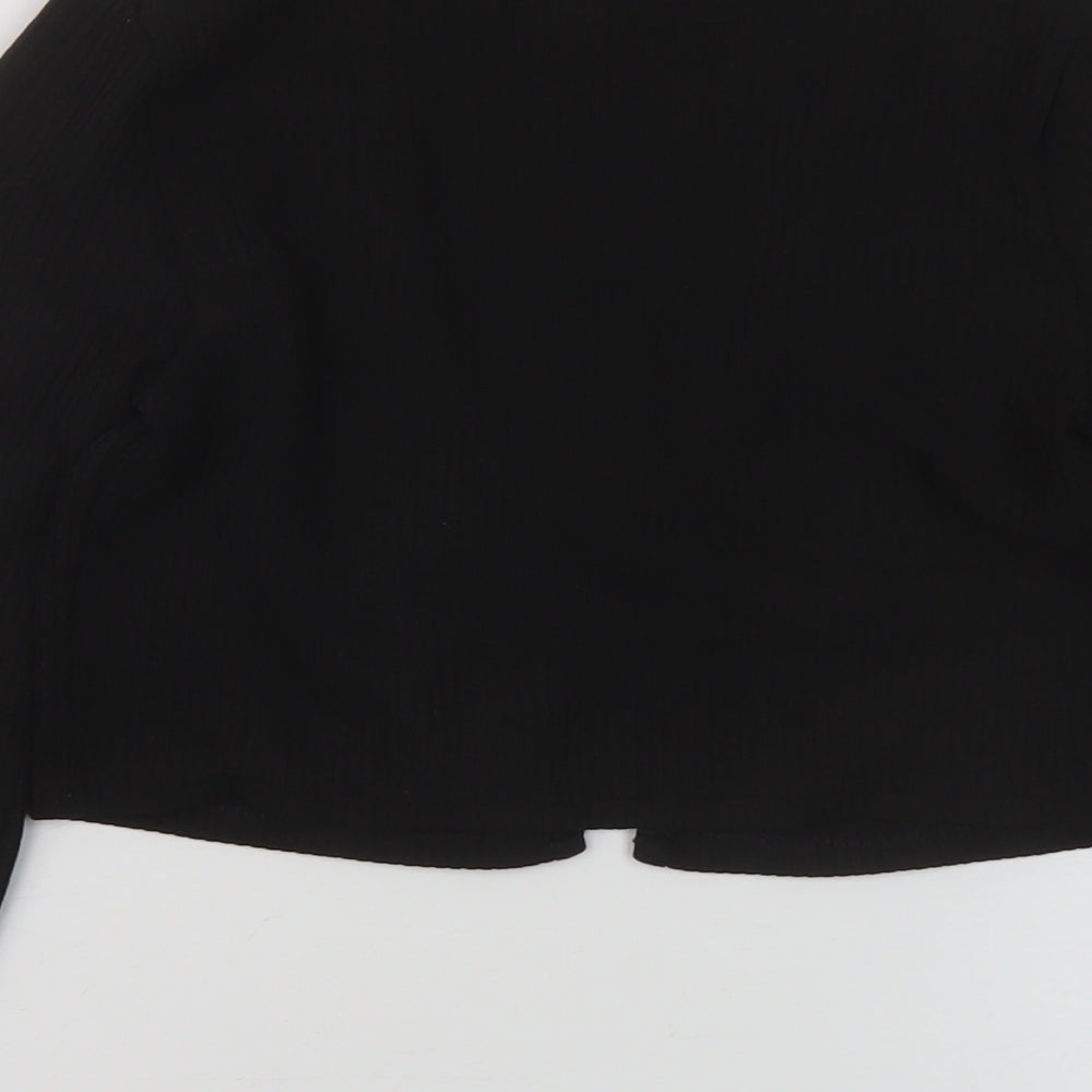 Womens UK Size S H&M Black Wrap Blouse