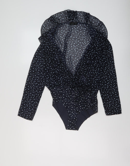 Womens UK Size M Zara One-Piece Blue Bodysuit